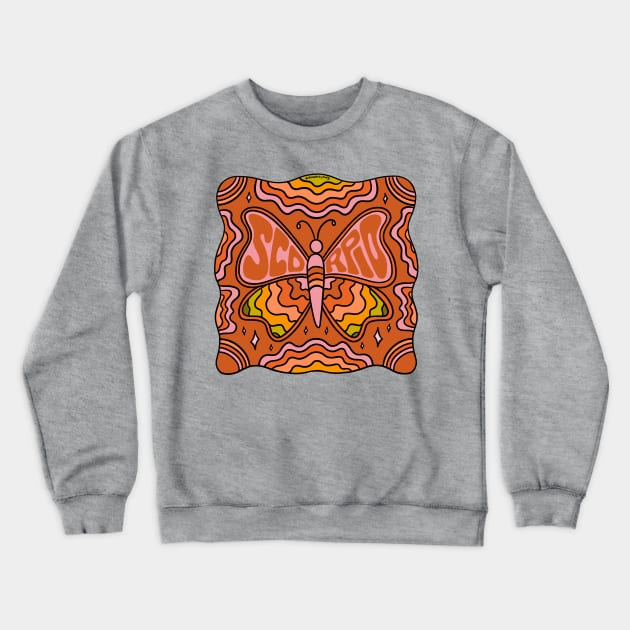 Scorpio Butterfly Crewneck Sweatshirt by Doodle by Meg